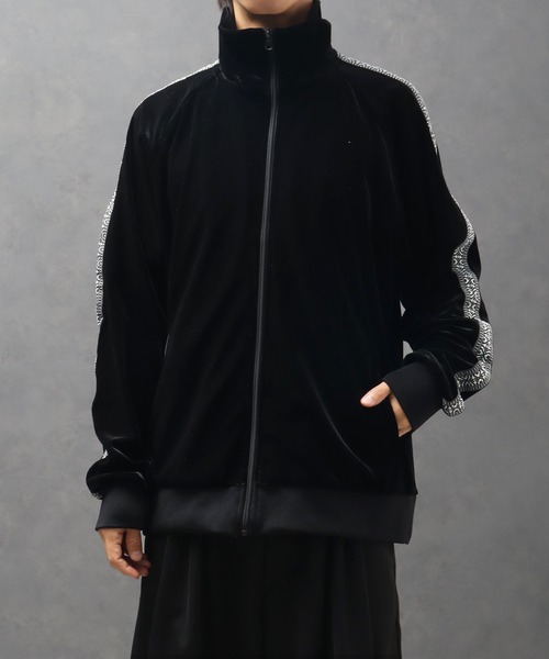 セール】モードサイドライン ベロアトラックジャケット（ブルゾン