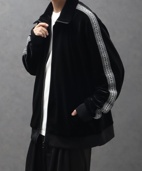 モードサイドライン ベロアトラックジャケット（ブルゾン）｜Art re A