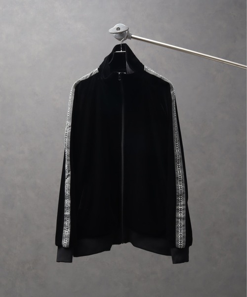 ヤードセール ベロアトラックジャケット セール】モードサイドライン ベロアトラックジャケット（ブルゾン