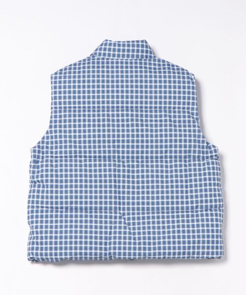 urge:(アージコロン )の「【URGE:】チェックダウンベスト(ダウンベスト・レディース・ブルー・SMALL/MEDIUM/LARGE)」の2枚目の写真