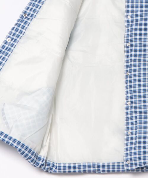 urge:(アージコロン )の「【URGE:】チェックダウンベスト(ダウンベスト・レディース・ブルー・SMALL/MEDIUM/LARGE)」の3枚目の写真