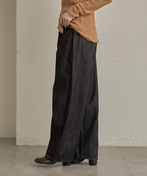 Omekashi（オメカシ）の「カーブデニム（デニムパンツ・レディース・インディゴブルー/ブラック・マルチサイズ）」の5枚目の写真