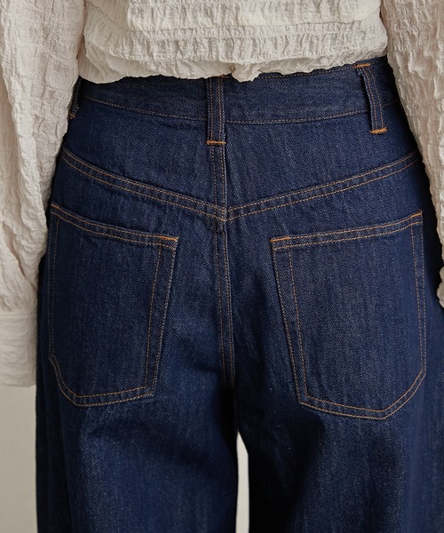 Omekashi（オメカシ）の「カーブデニム（デニムパンツ・レディース・インディゴブルー/ブラック・マルチサイズ）」の12枚目の写真