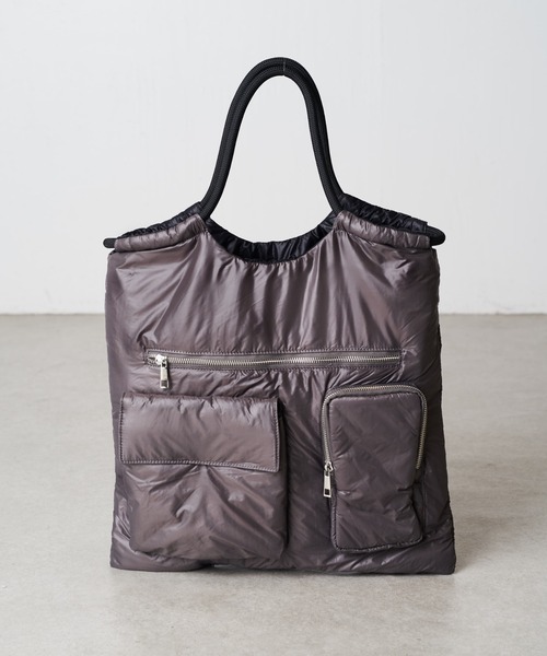 PAPILLONNER（パピヨネ）の「軽量/リバーシブルパフィートート（ショルダーバッグ・レディース・カーキ/チャコールグレー・FREE）」の10枚目の写真