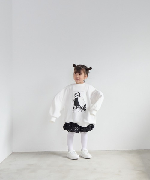 LOWRYS FARM（ローリーズファーム）の「フォトウラケプルオーバー　601899（スウェット・キッズ・ブラック/アイボリー/ブルー・130cm/110cm/150cm）」の8枚目の写真