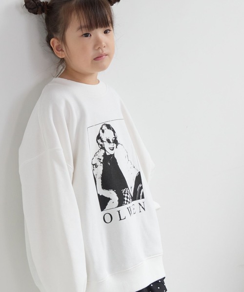 LOWRYS FARM（ローリーズファーム）の「フォトウラケプルオーバー　601899（スウェット・キッズ・ブラック/アイボリー/ブルー・130cm/110cm/150cm）」の10枚目の写真