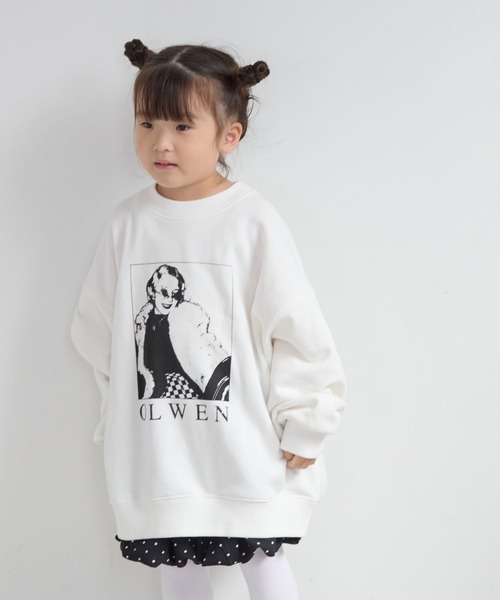 LOWRYS FARM（ローリーズファーム）の「フォトウラケプルオーバー　601899（スウェット・キッズ・ブラック/アイボリー/ブルー・130cm/110cm/150cm）」の5枚目の写真