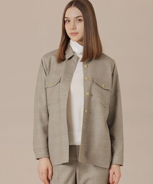 ウールサキソニーシャツ