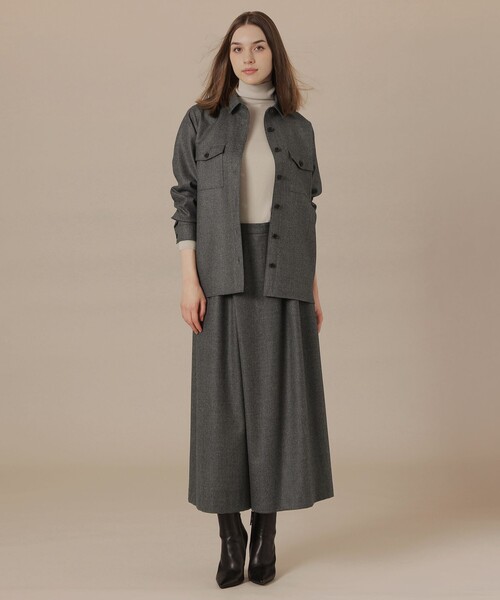 MACKINTOSH LONDON（マッキントッシュ ロンドン）の「ウールサキソニーシャツ（シャツ/ブラウス・レディース・ベージュ系その他/グレー系その他・38）」の3枚目の写真