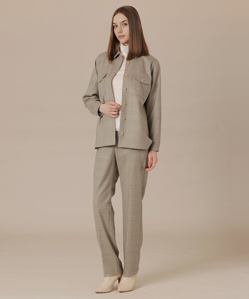 MACKINTOSH LONDON（マッキントッシュ ロンドン）の「ウールサキソニーシャツ（シャツ/ブラウス・レディース・ベージュ系その他/グレー系その他・38）」の4枚目の写真