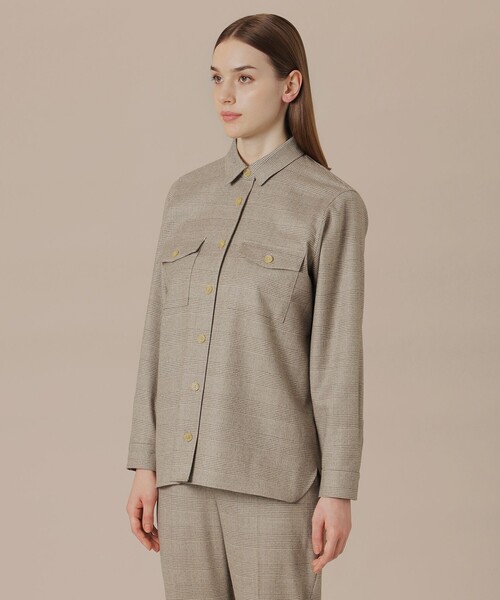 MACKINTOSH LONDON（マッキントッシュ ロンドン）の「ウールサキソニーシャツ（シャツ/ブラウス・レディース・ベージュ系その他/グレー系その他・38）」の6枚目の写真