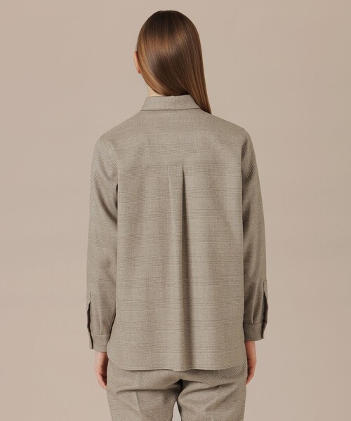 MACKINTOSH LONDON（マッキントッシュ ロンドン）の「ウールサキソニーシャツ（シャツ/ブラウス・レディース・ベージュ系その他/グレー系その他・38）」の7枚目の写真