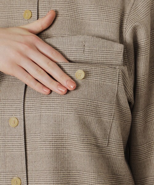 MACKINTOSH LONDON（マッキントッシュ ロンドン）の「ウールサキソニーシャツ（シャツ/ブラウス・レディース・ベージュ系その他/グレー系その他・38）」の8枚目の写真