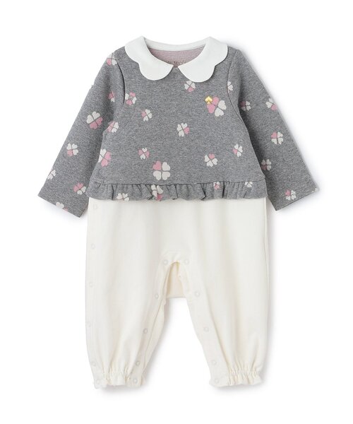 スペードフラワージャカードカバーオール