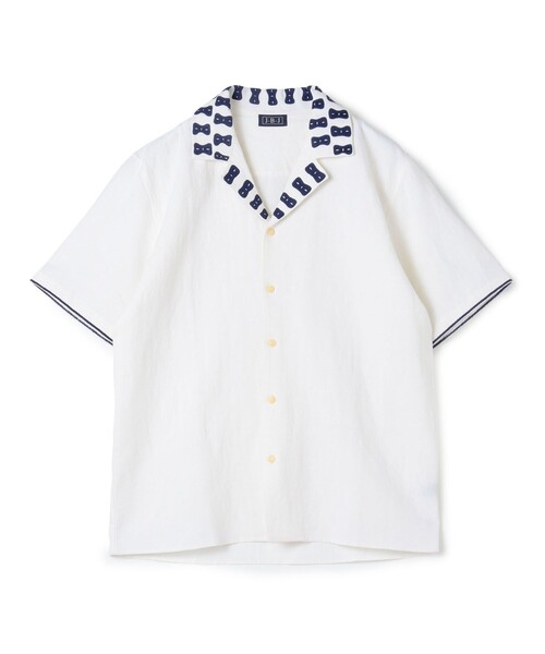 jupe by jackie(ジュップバイジャッキー)の「JUPE BY JACKIE エンブロイダリー オープンカラーシャツ(シャツ/ブラウス・メンズ・ホワイト系その他・M)」の1枚目の写真