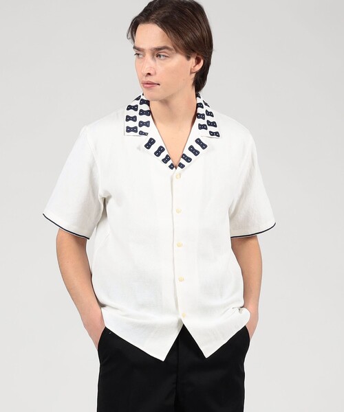 jupe by jackie(ジュップバイジャッキー)の「JUPE BY JACKIE エンブロイダリー オープンカラーシャツ(シャツ/ブラウス・メンズ・ホワイト系その他・M)」の2枚目の写真