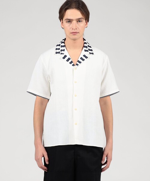 jupe by jackie(ジュップバイジャッキー)の「JUPE BY JACKIE エンブロイダリー オープンカラーシャツ(シャツ/ブラウス・メンズ・ホワイト系その他・M)」の3枚目の写真