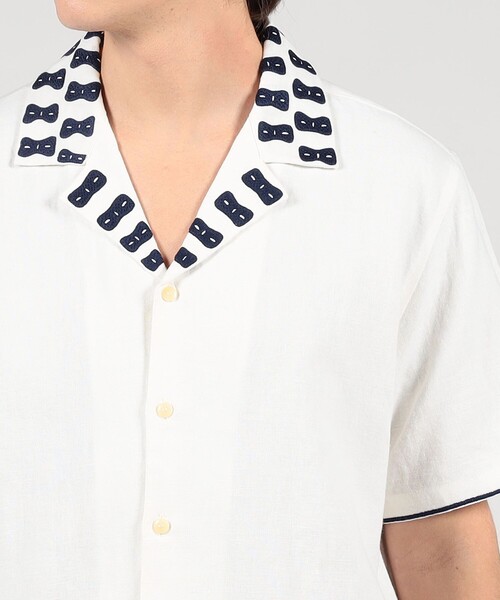 jupe by jackie(ジュップバイジャッキー)の「JUPE BY JACKIE エンブロイダリー オープンカラーシャツ(シャツ/ブラウス・メンズ・ホワイト系その他・M)」の6枚目の写真