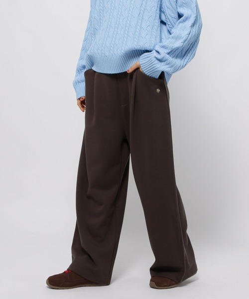 POLO BCS（ポロ ビーシーエス）の「【POLO BCS(ポロ・ビーシーエス)】タックイージーパンツ（スウェットパンツ・レディース・ブラック/ナチュラル/ブラウン/ブルー・FREE）」の2枚目の写真