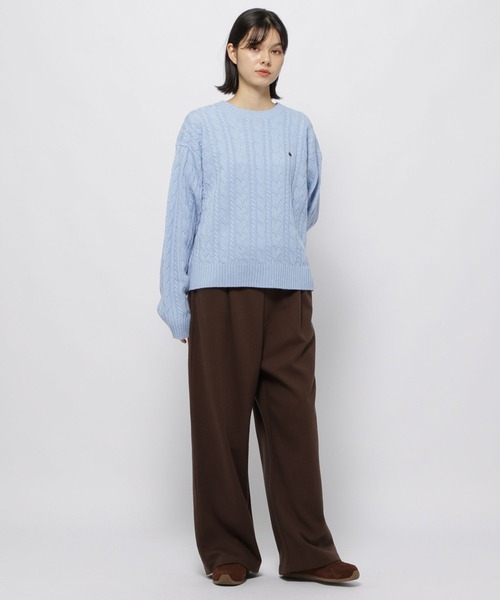 POLO BCS（ポロ ビーシーエス）の「【POLO BCS(ポロ・ビーシーエス)】タックイージーパンツ（スウェットパンツ・レディース・ブラック/ナチュラル/ブラウン/ブルー・FREE）」の6枚目の写真