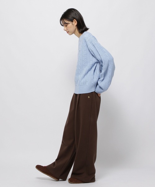 POLO BCS（ポロ ビーシーエス）の「【POLO BCS(ポロ・ビーシーエス)】タックイージーパンツ（スウェットパンツ・レディース・ブラック/ナチュラル/ブラウン/ブルー・FREE）」の7枚目の写真