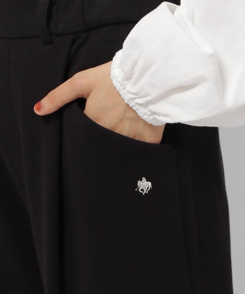 POLO BCS（ポロ ビーシーエス）の「【POLO BCS(ポロ・ビーシーエス)】タックイージーパンツ（スウェットパンツ・レディース・ブラック/ナチュラル/ブラウン/ブルー・FREE）」の18枚目の写真