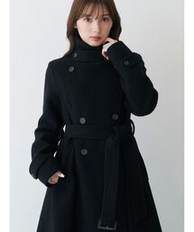 SLY ブラック ウールコート ダブルボタン SLY ブラック ウールコート ダブルボタン ダブルボタン コート