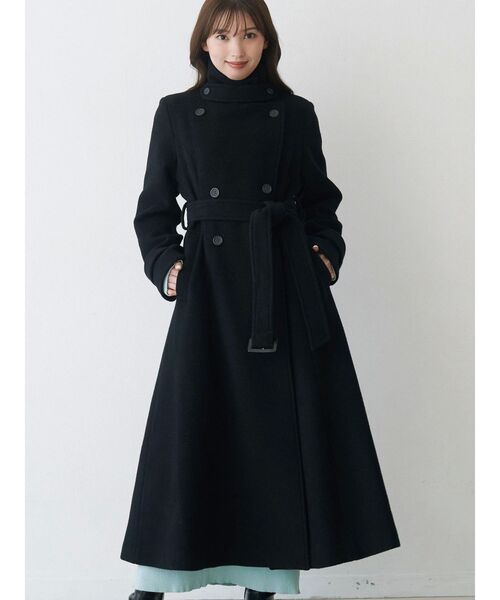 MERCURYDUO（マーキュリーデュオ）の「ウールスタンドカラーコート（その他アウター・レディース・アイボリー/ブラック/ライトブルー・SMALL/MEDIUM）」の17枚目の写真