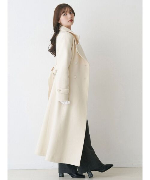 MERCURYDUO（マーキュリーデュオ）の「ウールスタンドカラーコート（その他アウター・レディース・アイボリー/ブラック/ライトブルー・SMALL/MEDIUM）」の19枚目の写真