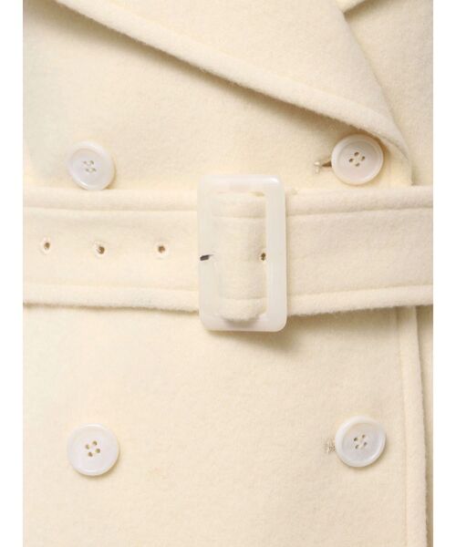 MERCURYDUO（マーキュリーデュオ）の「ウールスタンドカラーコート（その他アウター・レディース・アイボリー/ブラック/ライトブルー・SMALL/MEDIUM）」の5枚目の写真