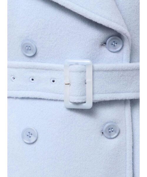 MERCURYDUO（マーキュリーデュオ）の「ウールスタンドカラーコート（その他アウター・レディース・アイボリー/ブラック/ライトブルー・SMALL/MEDIUM）」の6枚目の写真