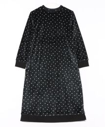 KID BLUE(キッドブルー)のキッドブルー -25ストレッチシャギードット -長袖ワンピース -KRCR533 -kidblue(ルームワンピース)