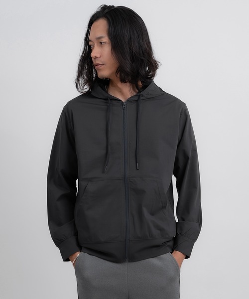 improves(インプローブス)の「ストレッチ 天竺 ジャージ ジップパーカー(パーカー・メンズ・杢グレー/ネイビー/ブラック・X-LARGE/LARGE/MEDIUM)」の2枚目の写真