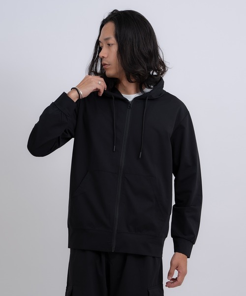 improves(インプローブス)の「ストレッチ 天竺 ジャージ ジップパーカー(パーカー・メンズ・杢グレー/ネイビー/ブラック・X-LARGE/LARGE/MEDIUM)」の4枚目の写真