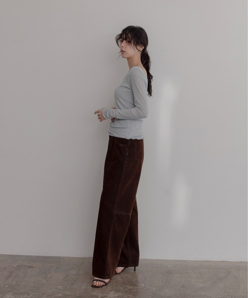 Eimee Law（エイミーロウ）の「ナイロンストレッチチュールインナー（Tシャツ/カットソー・レディース・ブラック/ライトベージュ/ミント・FREE）」の11枚目の写真