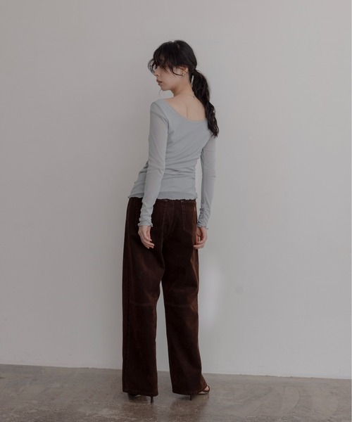Eimee Law（エイミーロウ）の「ナイロンストレッチチュールインナー（Tシャツ/カットソー・レディース・ブラック/ライトベージュ/ミント・FREE）」の12枚目の写真