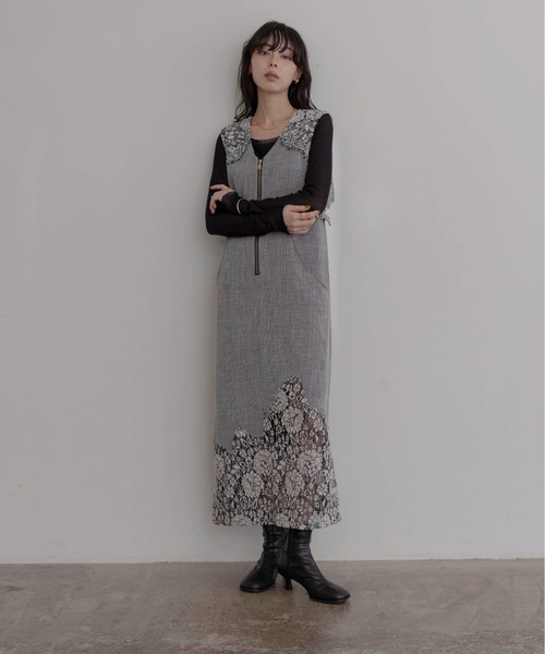 Eimee Law（エイミーロウ）の「ナイロンストレッチチュールインナー（Tシャツ/カットソー・レディース・ブラック/ライトベージュ/ミント・FREE）」の17枚目の写真