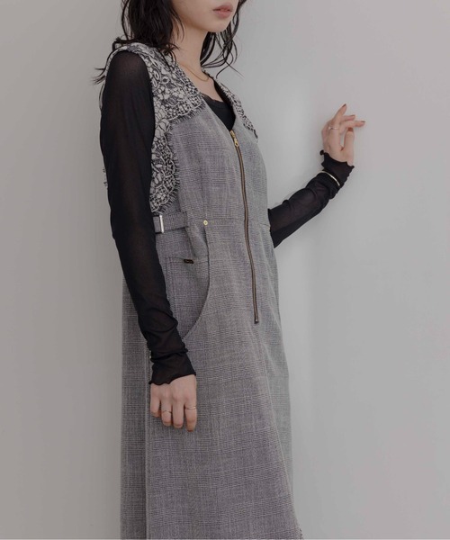 Eimee Law（エイミーロウ）の「ナイロンストレッチチュールインナー（Tシャツ/カットソー・レディース・ブラック/ライトベージュ/ミント・FREE）」の19枚目の写真