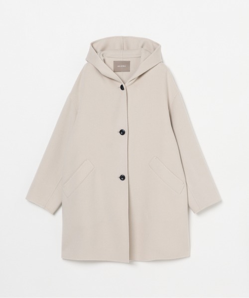 HELIOPOLE（エリオポール）の「DOUBLE FACE HOODIE COAT（その他アウター・レディース・アイボリー/ブラック・36/38）」の3枚目の写真