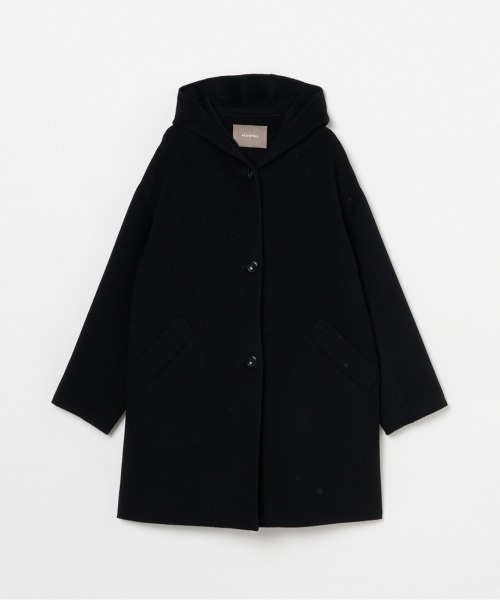 HELIOPOLE（エリオポール）の「DOUBLE FACE HOODIE COAT（その他アウター・レディース・アイボリー/ブラック・36/38）」の4枚目の写真