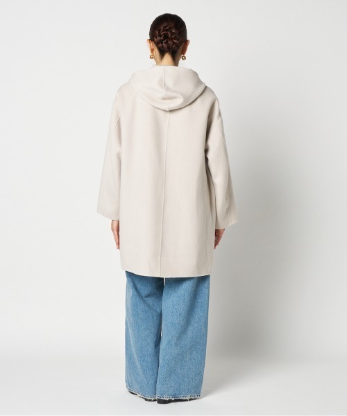 HELIOPOLE（エリオポール）の「DOUBLE FACE HOODIE COAT（その他アウター・レディース・アイボリー/ブラック・36/38）」の15枚目の写真