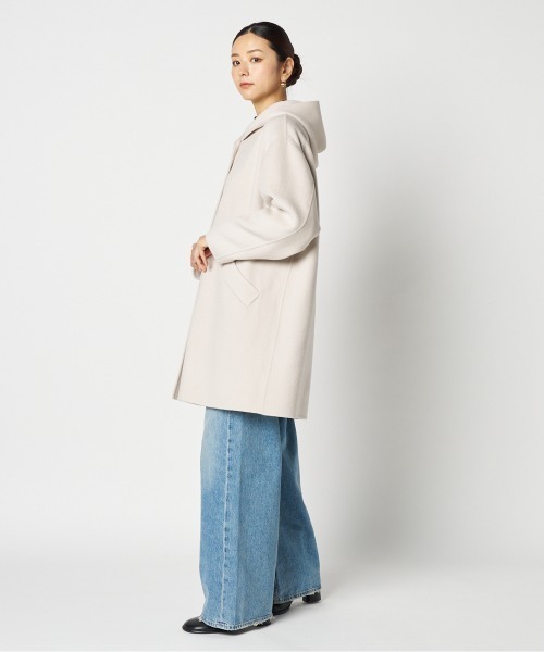 HELIOPOLE（エリオポール）の「DOUBLE FACE HOODIE COAT（その他アウター・レディース・アイボリー/ブラック・36/38）」の17枚目の写真