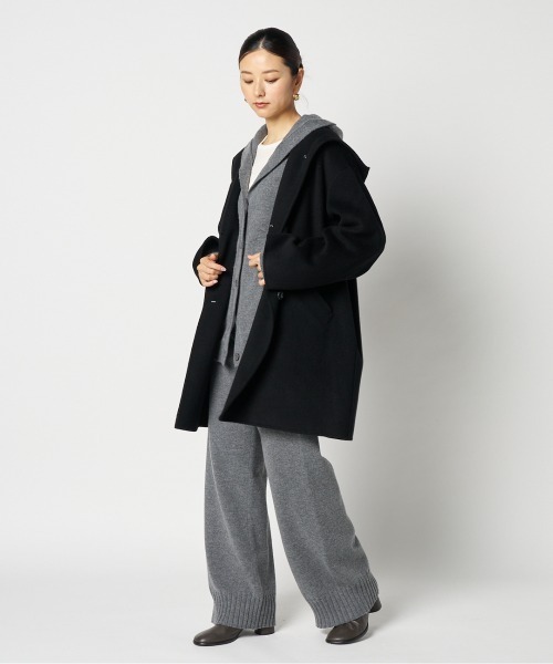 HELIOPOLE（エリオポール）の「DOUBLE FACE HOODIE COAT（その他アウター・レディース・アイボリー/ブラック・36/38）」の21枚目の写真