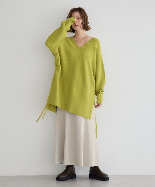 Editt by YECCA VECCA(エディットバイイェッカヴェッカ)の「レザーライクマーメイドスカート(スカート・レディース・アイボリー/ブラック・FREE)」の18枚目の写真