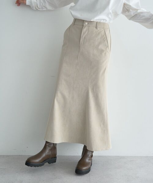 Editt by YECCA VECCA(エディットバイイェッカヴェッカ)の「レザーライクマーメイドスカート(スカート・レディース・アイボリー/ブラック・FREE)」の22枚目の写真