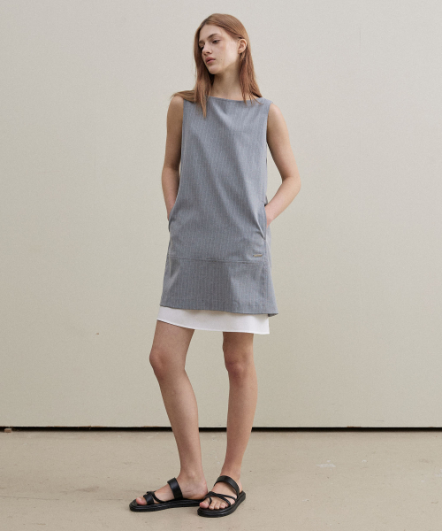 ARTID(アルティーダ)の「ボートネックレイヤードミニワンピース_GREY(ワンピース・レディース・グレー・SMALL/MEDIUM)」の3枚目の写真