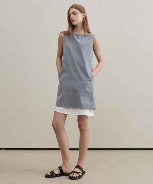 ARTID(アルティーダ)の「ボートネックレイヤードミニワンピース_GREY(ワンピース・レディース・グレー・SMALL/MEDIUM)」の5枚目の写真