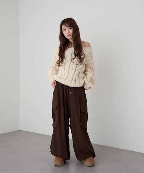 RAY CASSIN（レイカズン）の「バレルカーゴパンツ（その他パンツ・レディース・チャコールグレー/ブラウン系その他2/ブラウン・FREE）」の9枚目の写真