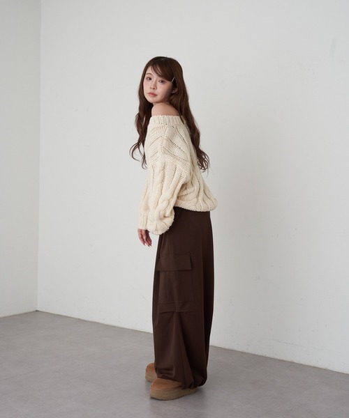 RAY CASSIN（レイカズン）の「バレルカーゴパンツ（その他パンツ・レディース・チャコールグレー/ブラウン系その他2/ブラウン・FREE）」の10枚目の写真