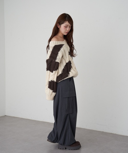 RAY CASSIN（レイカズン）の「バレルカーゴパンツ（その他パンツ・レディース・チャコールグレー/ブラウン系その他2/ブラウン・FREE）」の19枚目の写真